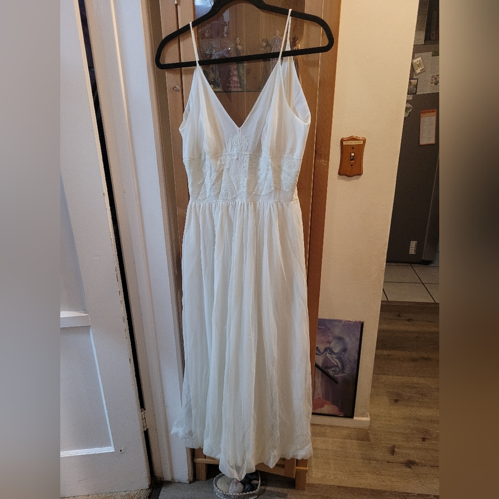 Glydons vintage 70's nightgown white dress